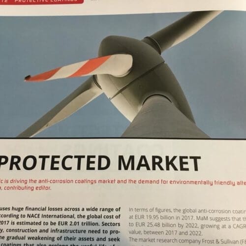 Article entitled “A protected market” printed in the European Coatings Journal