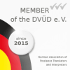German Association of Freelance Translators and Interpreters member badge
